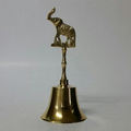 Solid Brass bell with brass elephant on top